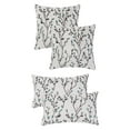 thumbnail image 1 of Unique Bargains Set of 4 Floral Pattern Throw Pillow Cover Home Decor Pillowcases for Sofa Blue Flower 18" x 18"/12" x 20", 1 of 6