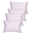 thumbnail image 1 of Unique Bargains Set of 4 Silky Satin Pillowcases Pillow Cover Lavender Gray Standard, 1 of 8