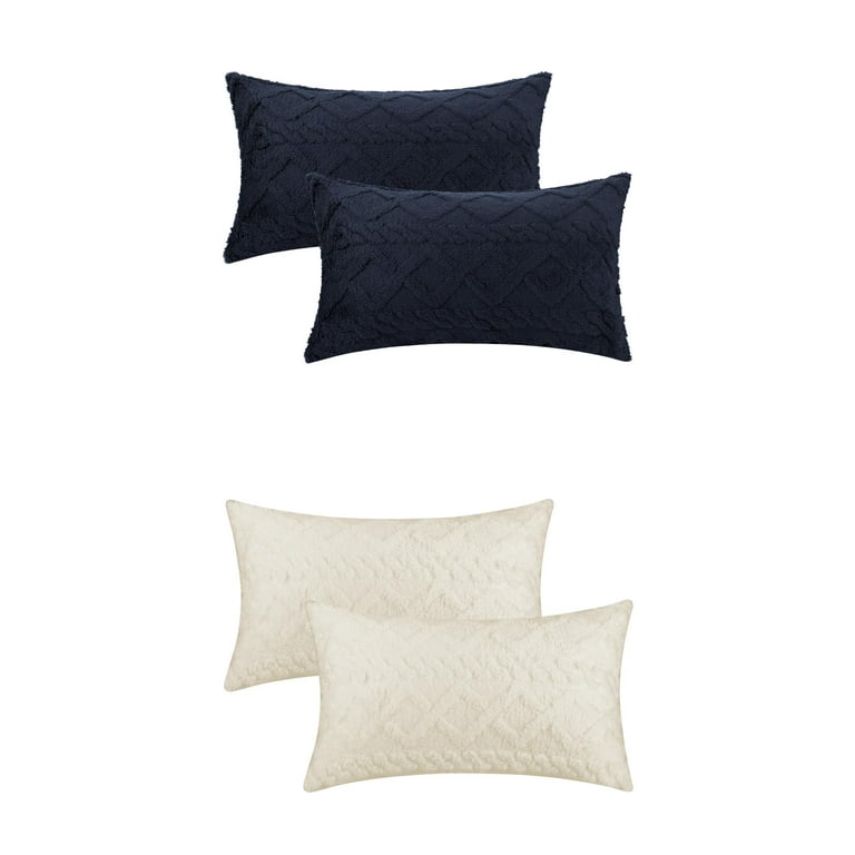 Unique Bargains Set of Solid Striped Soft Sofa Throw Pillow - Main Image