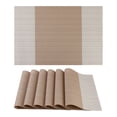 thumbnail image 1 of Unique Bargains Set of 6 Easy Clean Placemats for Kitchen Dining Table Decor Earth Yellow, 1 of 7