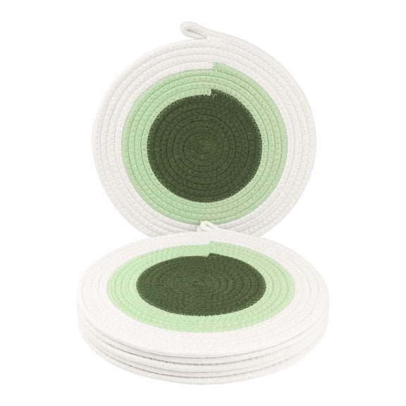 Unique Bargains Set of 6 Farmhouse Placemats for Dining Table Decor Indoor Outdoor Green