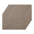 thumbnail image 1 of Unique Bargains Set of 6 Faux Leather Heat Resistant Waterproof Dining PU Place Mats Khaki, 1 of 6