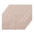thumbnail image 1 of Unique Bargains Set of 6 Faux Leather Heat Resistant Waterproof Dining PU Place Mats Pink, 1 of 6