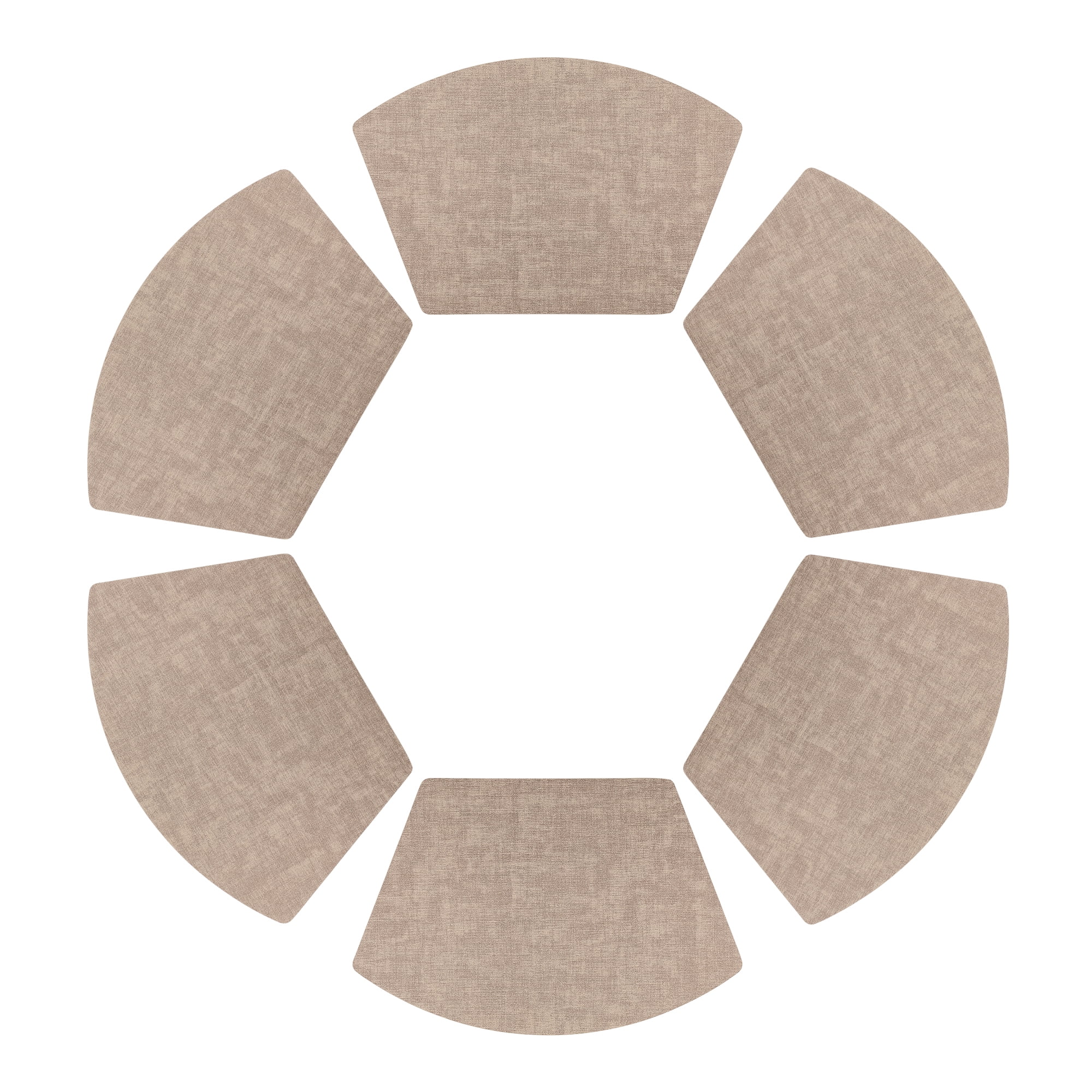 Unique Bargains Set of 6 Faux Leather Placemats Beige