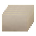 thumbnail image 1 of Unique Bargains Set of 6 Heat Resistant Faux Leather Placemats for Kitchen Dining Room Champagne, 1 of 6