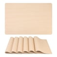 thumbnail image 1 of Unique Bargains Set of 6 Leather Placemats for Kitchen Dining Table Decor Beige, 1 of 6