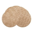 thumbnail image 1 of Unique Bargains Set of 6 Leather Round Placemats for Kitchen Dining Table Khaki, 1 of 6