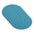 thumbnail image 1 of Unique Bargains Set of 6 Oval Placemats for Dining Table Decor Table Placemats Blue, 1 of 7
