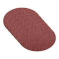 thumbnail image 1 of Unique Bargains Set of 6 Oval Placemats for Dining Table Decor Table Placemats Burgundy, 1 of 7
