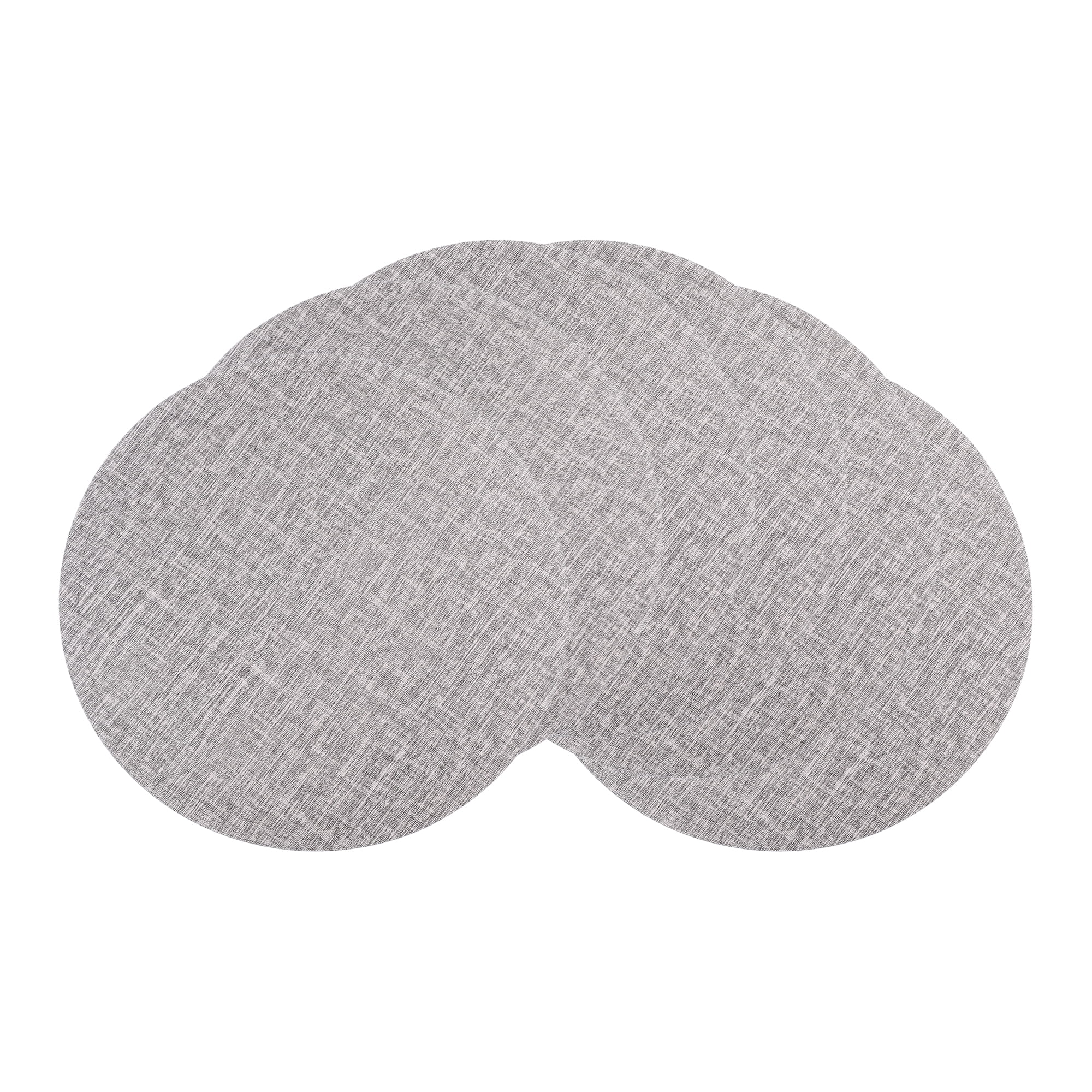 Unique Bargains Set of 6 PU Placemats for Kitchen Gray 15*15in