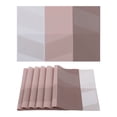 thumbnail image 1 of Unique Bargains Set of 6 Placemats for Dining Table Decor Wipeable Table Mat Light Pink, 1 of 7