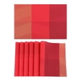 thumbnail image 1 of Unique Bargains Set of 6 Placemats for Dining Table Decor Wipeable Table Mat Red, 1 of 7
