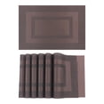 thumbnail image 1 of Unique Bargains Set of 6 Placemats for Kitchen Table Decor Brown, 1 of 7