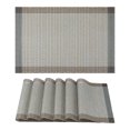 thumbnail image 1 of Unique Bargains Set of 6 Plastic Placemats for Table Decor Indoor Outdoor Blue Brown, 1 of 6