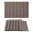 thumbnail image 1 of Unique Bargains Set of 6 Plastic Washable Placemats for Dining Table Decor Red, 1 of 6