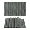 thumbnail image 1 of Unique Bargains Set of 6 Plastic Wipeable Placemats for Dining Table Decor Black, 1 of 6