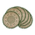thumbnail image 1 of Unique Bargains Set of 6 Round Farmhouse Placemats for Dining Table Decor Green, 1 of 6