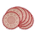 thumbnail image 1 of Unique Bargains Set of 6 Round Farmhouse Placemats for Dining Table Decor Pattern, 1 of 6