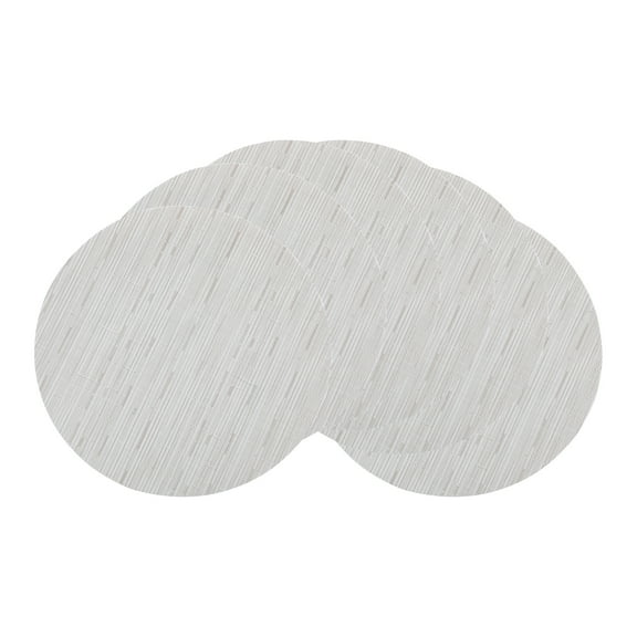 Unique Bargains Set of 6 Round Placemats for Kitchen Dining Table Decor Beige