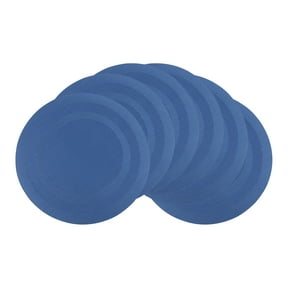 Unique Bargains Set of 6 Round Placemats for Kitchen Dining Table Decor Blue