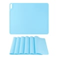 thumbnail image 1 of Unique Bargains Set of 6 Silicone Placemats for Kitchen Dining Table Decor Light Blue, 1 of 7