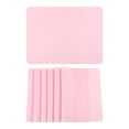 thumbnail image 1 of Unique Bargains Set of 6 Silicone Placemats for Kitchen Dining Table Decor Pink, 1 of 7