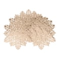 thumbnail image 1 of Unique Bargains Set of 6 Snowflake Shape Placemats Kitchen Table Mat Gold, 1 of 6
