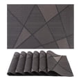 thumbnail image 1 of Unique Bargains Set of 6 Solid Design Placemats for Kitchen Dining Table Decor Black, 1 of 7