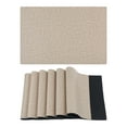 thumbnail image 1 of Unique Bargains Set of 6 Washable Placemats for Kitchen Dining Table Decor Beige, 1 of 7