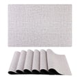 thumbnail image 1 of Unique Bargains Set of 6 Washable Placemats for Kitchen Dining Table Decor Gray, 1 of 7