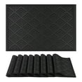 thumbnail image 1 of Unique Bargains Set of 6 Washable Plastic Placemats for Dining Table Decor Black, 1 of 6