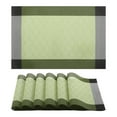 thumbnail image 1 of Unique Bargains Set of 6 Washable Plastic Placemats for Dining Table Indoor Grass Green, 1 of 6