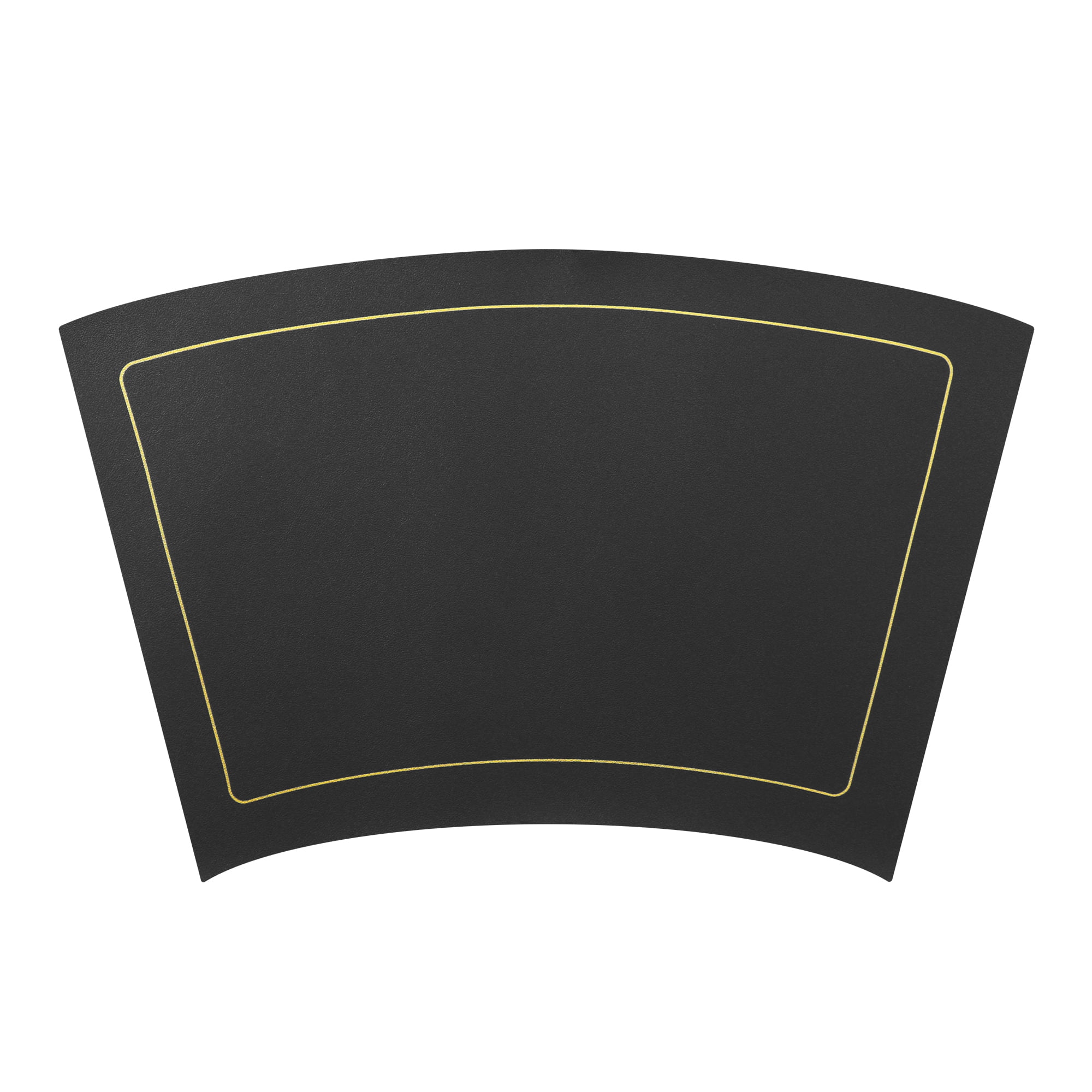 Unique Bargains Set of 6 Wedge Faux Leather Heat Resistant Wipe Clean Round Table Mats Black