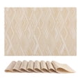 thumbnail image 1 of Unique Bargains Set of 8 Placemats for Dining Table Wipeable Table Mat Gold 18x12Inch, 1 of 7