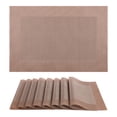 thumbnail image 1 of Unique Bargains Set of 8 Table Placemats Washable Wipeable Table Mat Rose Gold 18x12Inch, 1 of 7