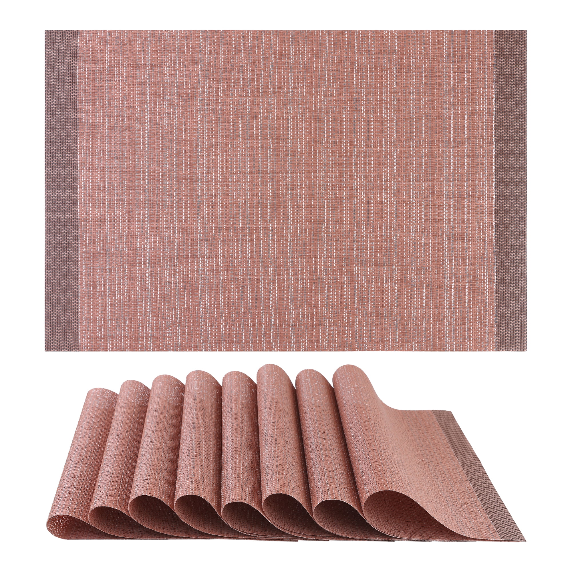 Unique Bargains Set of 8 Washable Placemats for Kitchen Dining Table Decor Coffee
