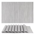thumbnail image 1 of Unique Bargains Set of 8 Woven Placemats for Dining Table Decor Indoor Gray, 1 of 6