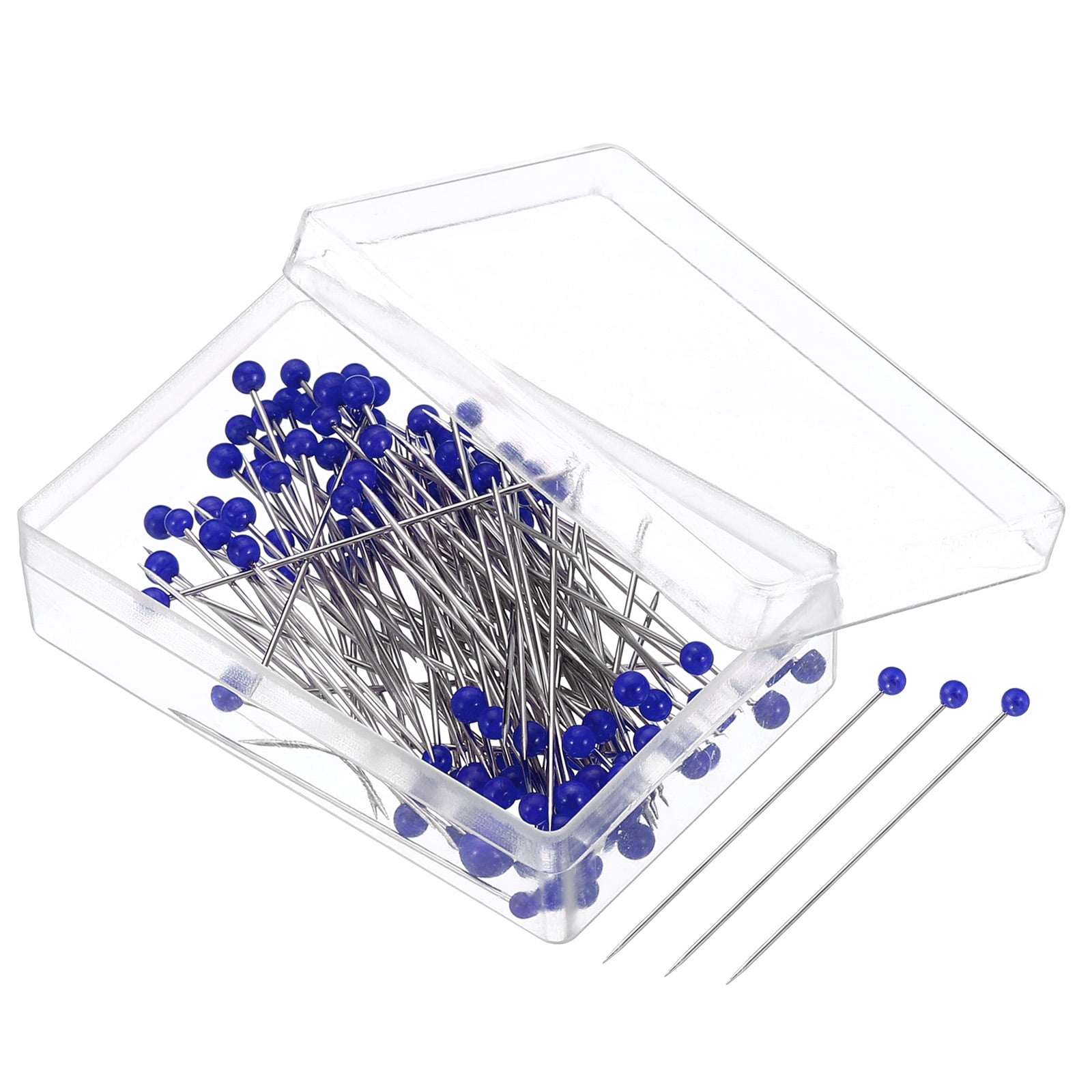 Unique Bargains Sewing Pins Pearlized Ball Head Straight Pin for Fabric DIY Dark Blue