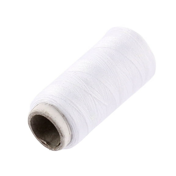 Unique Bargains Sewing Quilting Cotton Thread Spool White 200 Yards for Home Essential for Crochet and Knitting