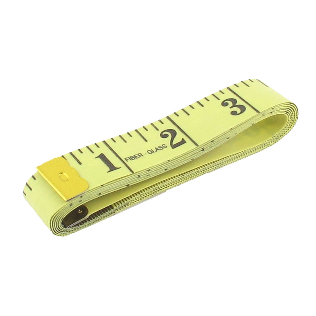 Unique Bargains Sewing Tailor Dieting Cloth Measure Tool Soft Flat Ruler Tape Yellow 1.5m 60