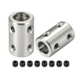 thumbnail image 1 of Unique Bargains Shaft Coupling 8mm to 8mm Bore L22xD14 Robot Motor Wheel Rigid Coupler Connector Silver Tone 2 pcs, 1 of 3