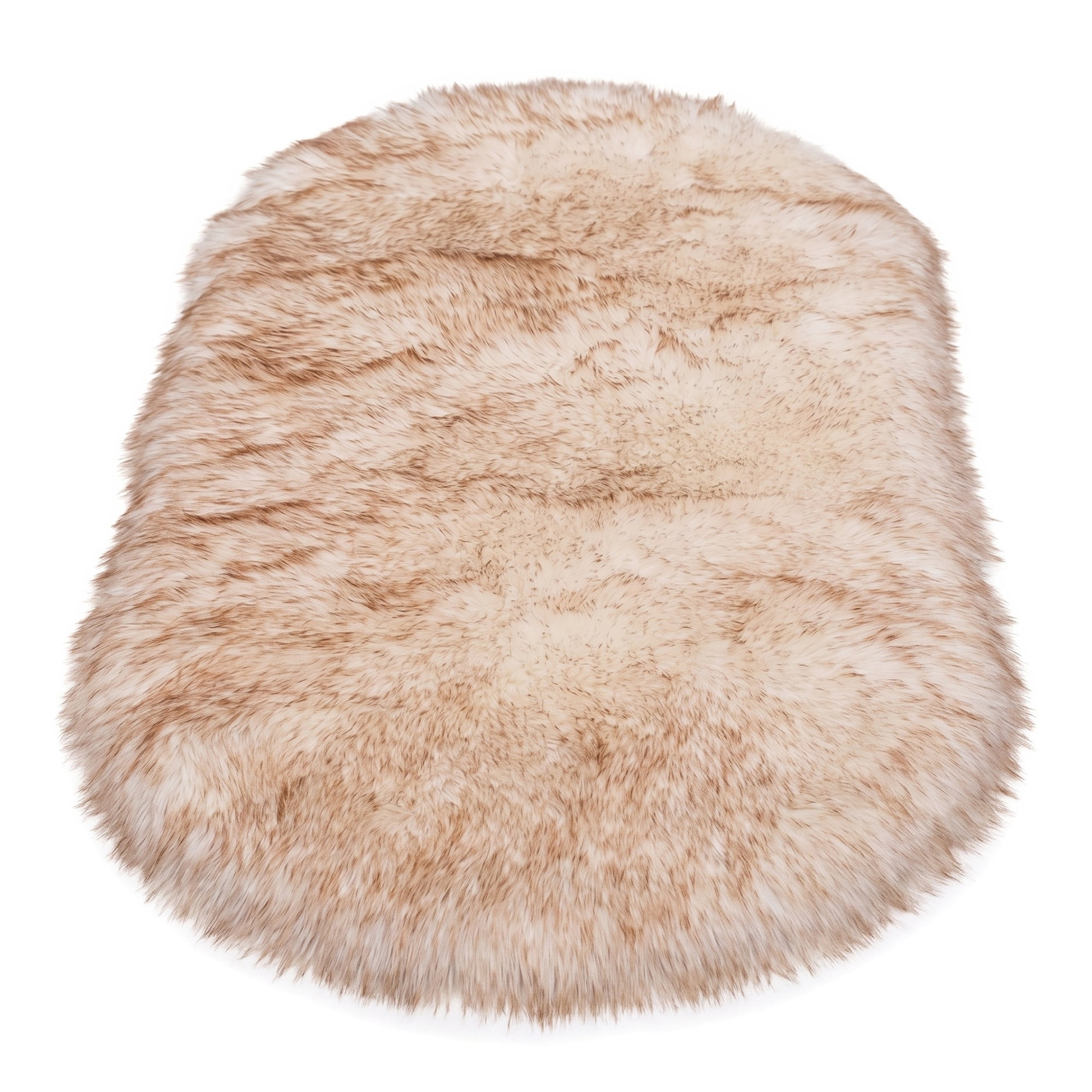 Unique Bargains Shaggy Area Rug Ultra Fluffy Non-Slip Fuzzy Carpet 32" x 20" White Yellow