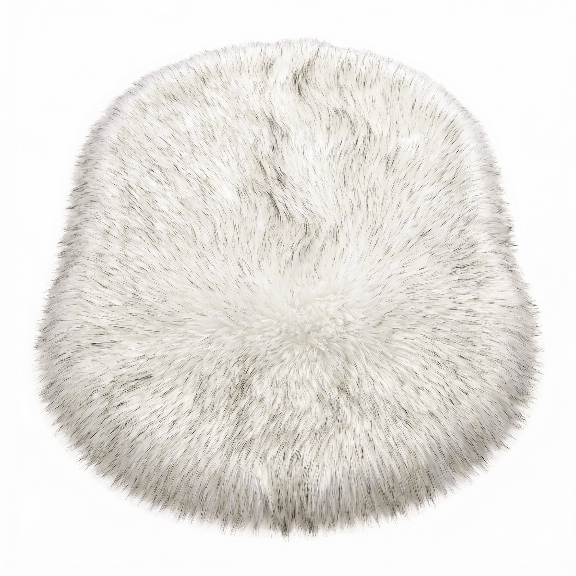 Unique Bargains Shaggy Area Rug Ultra Fluffy Non-Slip Fuzzy Carpet 32" x 20" White Black