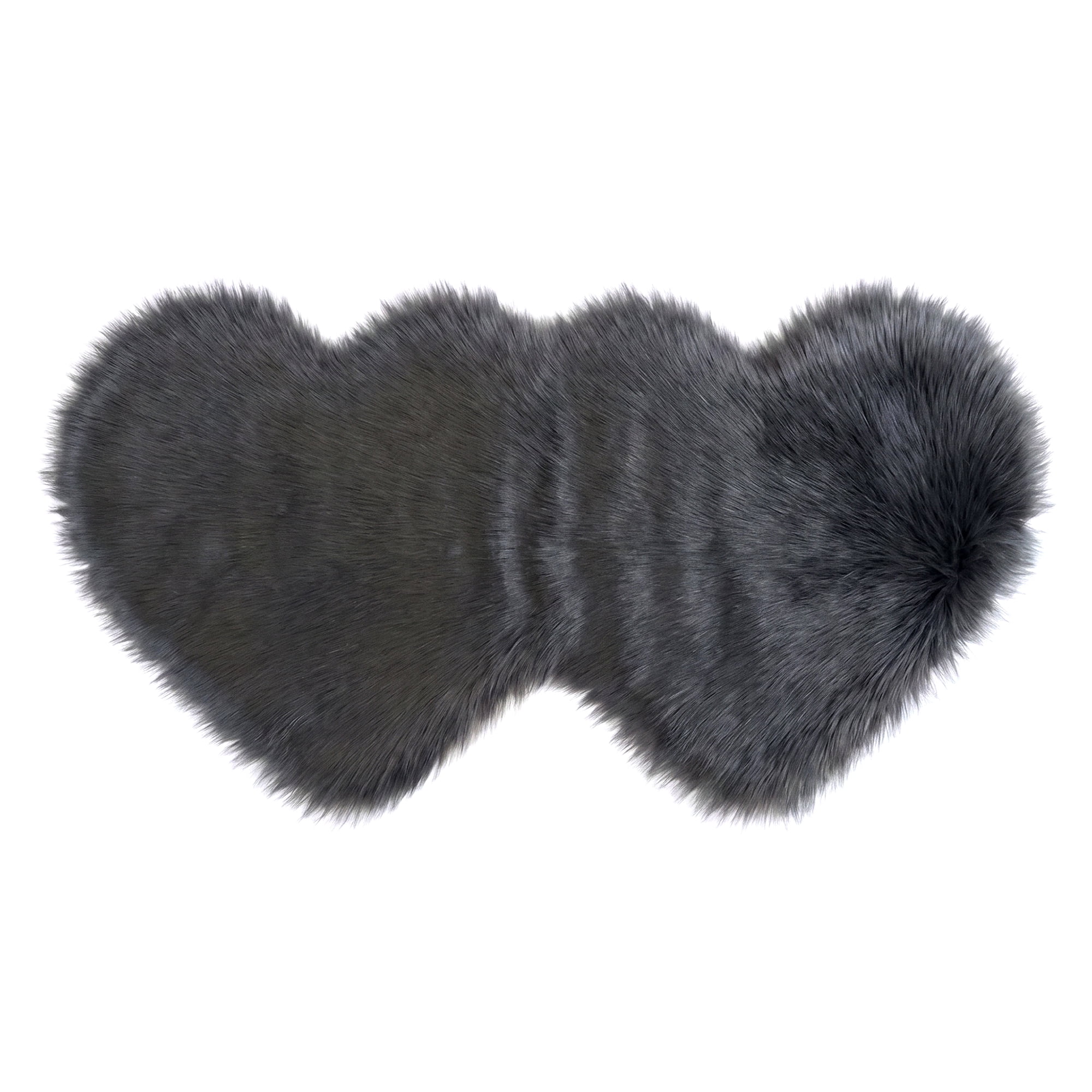 Unique Bargains Soft Fluffy Non Slip Narrow Fuzzy Shaggy Area Rug 28" x 14" Dark Gray