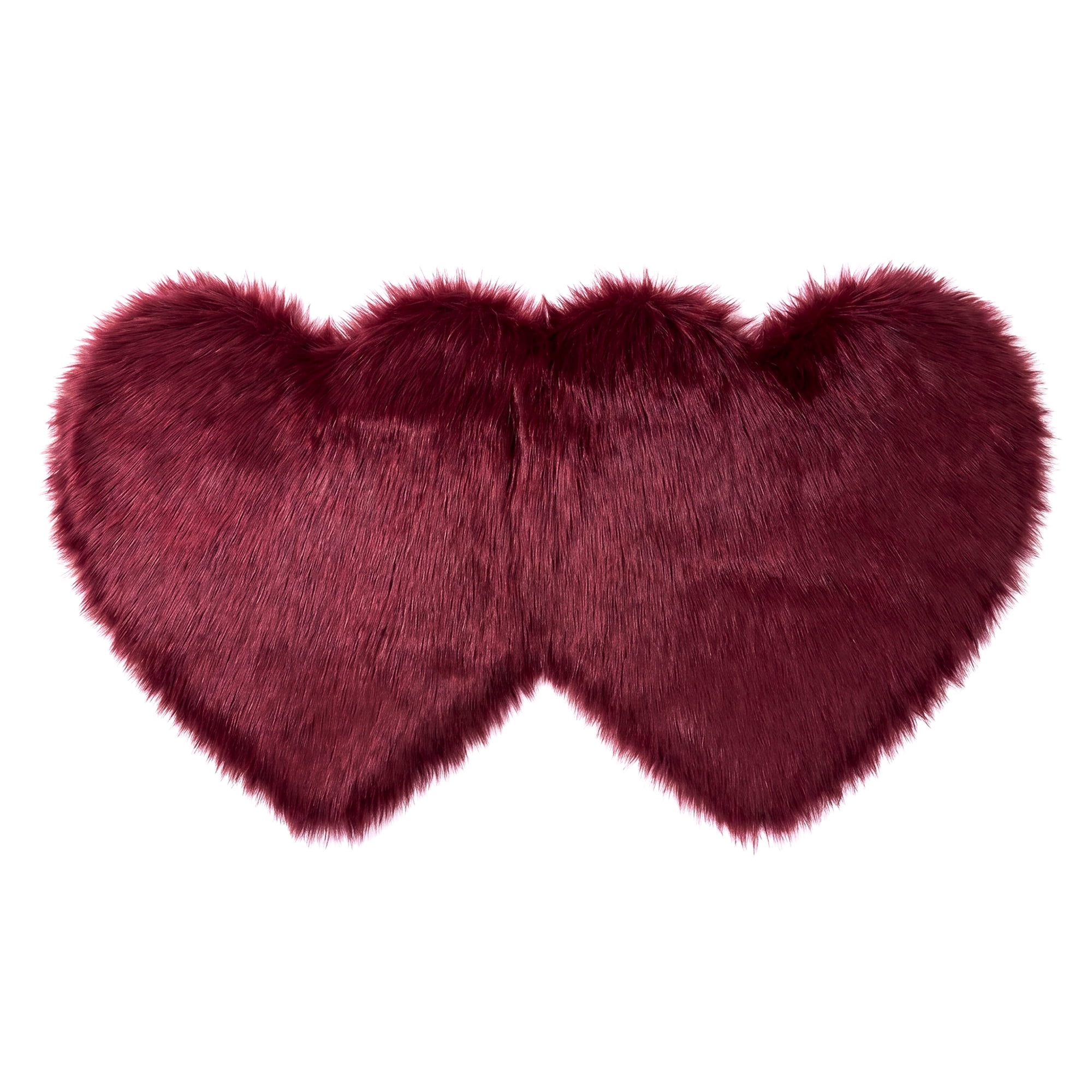 Unique Bargains Soft Fluffy Non Slip Narrow Fuzzy Shaggy Area Rug 28" x 14" Dark Red
