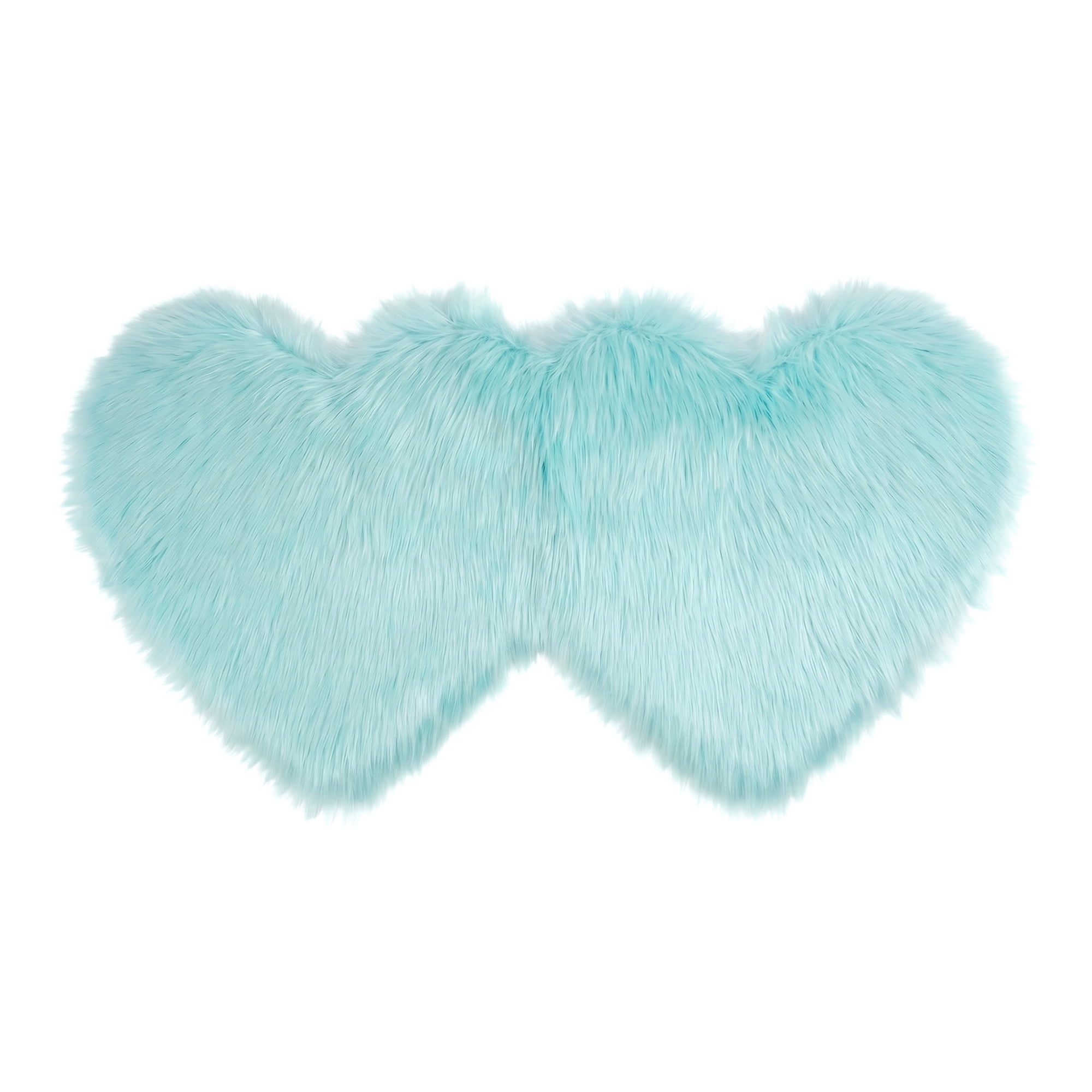 Unique Bargains Soft Fluffy Non Slip Narrow Fuzzy Shaggy Area Rug 28" x 14" Light Blue