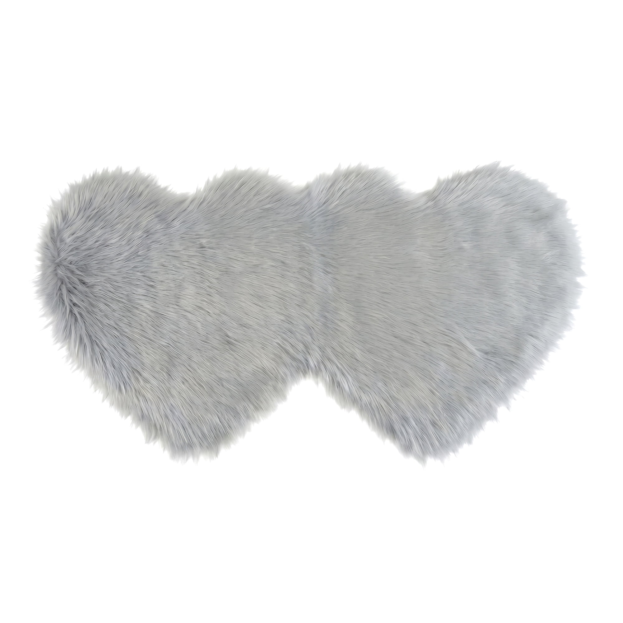 Unique Bargains Soft Fluffy Non Slip Narrow Fuzzy Shaggy Area Rug 28" x 14" Light Gray