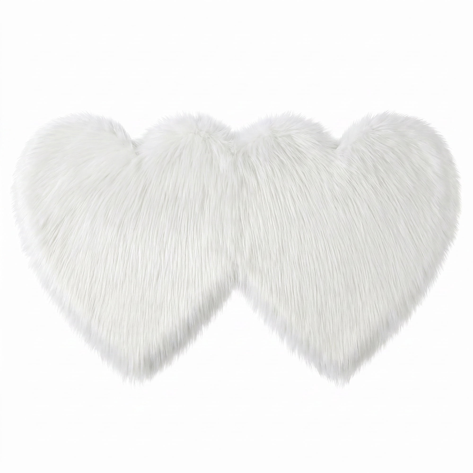 Unique Bargains Soft Fluffy Non Slip Narrow Fuzzy Shaggy Area Rug 28" x 14" White