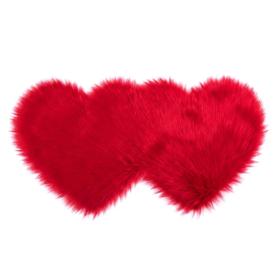 Unique Bargains Ultra Soft Fluffy Non Slip Narrow Fuzzy Shaggy Area Rug 28" x 14" Red