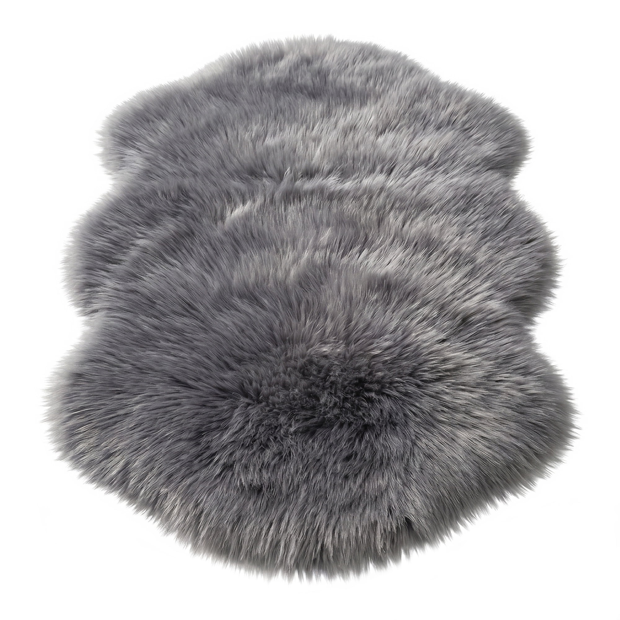 Unique Bargains Ultra Fluffy Bedroom Non Slip Fuzzy Shaggy Area Rug 35" x 24" Dark Gray